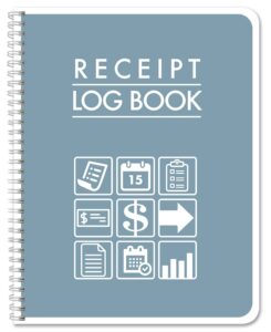 bookfactory receipt log book/business purchase and returns tracking journal - 100 pages, 8.5" x 11", wire-o (log-100-7cw-pp(receipt-log)-bx)
