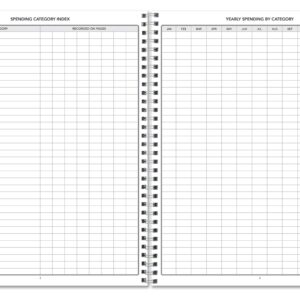 BookFactory Receipt Log Book/Business Purchase and Returns Tracking Journal - 100 Pages, 8.5" x 11", Wire-O (LOG-100-7CW-PP(Receipt-Log)-BX)