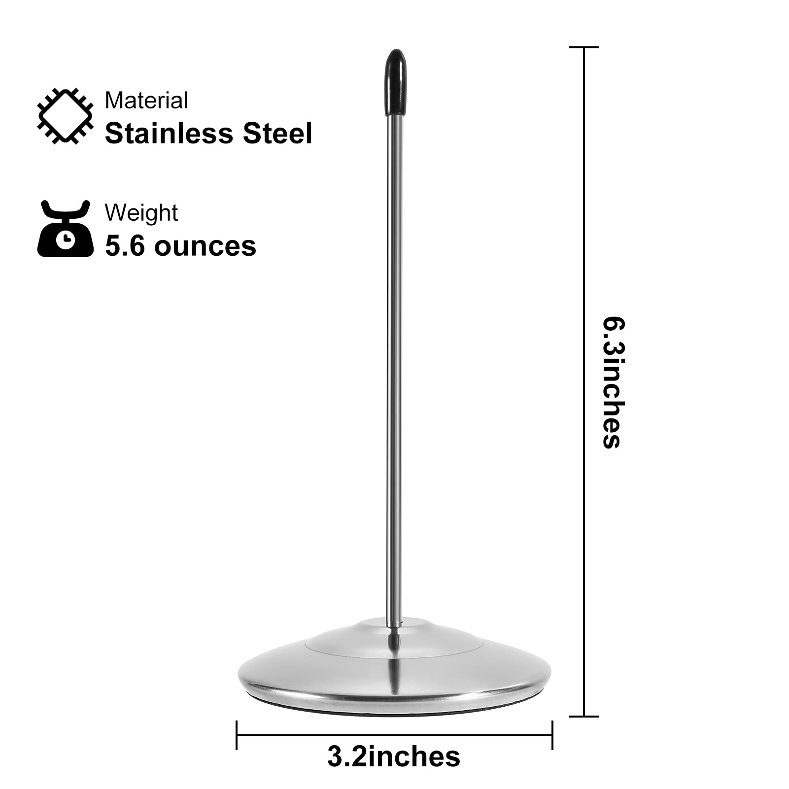 2PCS Bill Fork, Receipt Holder Spike, Stainless Steel Silver Restaurant Receipt Holder, Paper Memo Holder Check Spindle