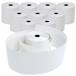 Pokanic 3" x 150' 1 Ply Bond White Paper Rolls Kitchen Receipt POS Cash Register Compatible with Clover Epson SNBC Star Sam4s Ellix Bixolon Impact Printers SP700 ERC30 34 38 TMU200 (10)