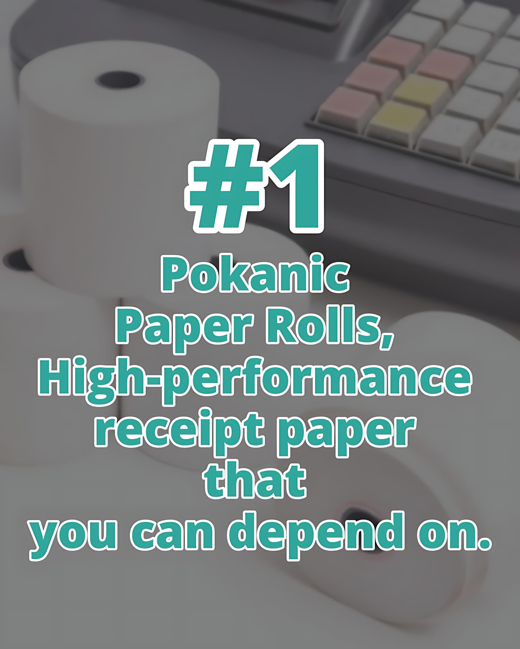 Pokanic 3" x 150' 1 Ply Bond White Paper Rolls Kitchen Receipt POS Cash Register Compatible with Clover Epson SNBC Star Sam4s Ellix Bixolon Impact Printers SP700 ERC30 34 38 TMU200 (10)