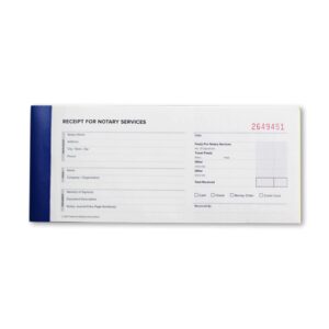 National Notary Association Notary Receipt Book – includes 50 Two-Part Carbonless Receipt Forms – Compact Receipt Book for Notaries – 8-5/8" W x 3-11/16"