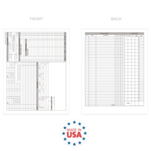 Auto Repair Check 3-Part Carbonless Invoice Form Pad / 50 Carbon Copy Sets / 8.5" x 11" Automotive Vehicle Mechanic Purchase Sales Receipt Book Forms