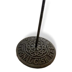 Thorness Vintage cast Iron Cash Register Receipt Spike Paperweight | Desk Receipt Holder | Restaurant Paper Holder | Check Spike | Spindle Rod Bill Holder | Note Spike for Office Home Restaurant