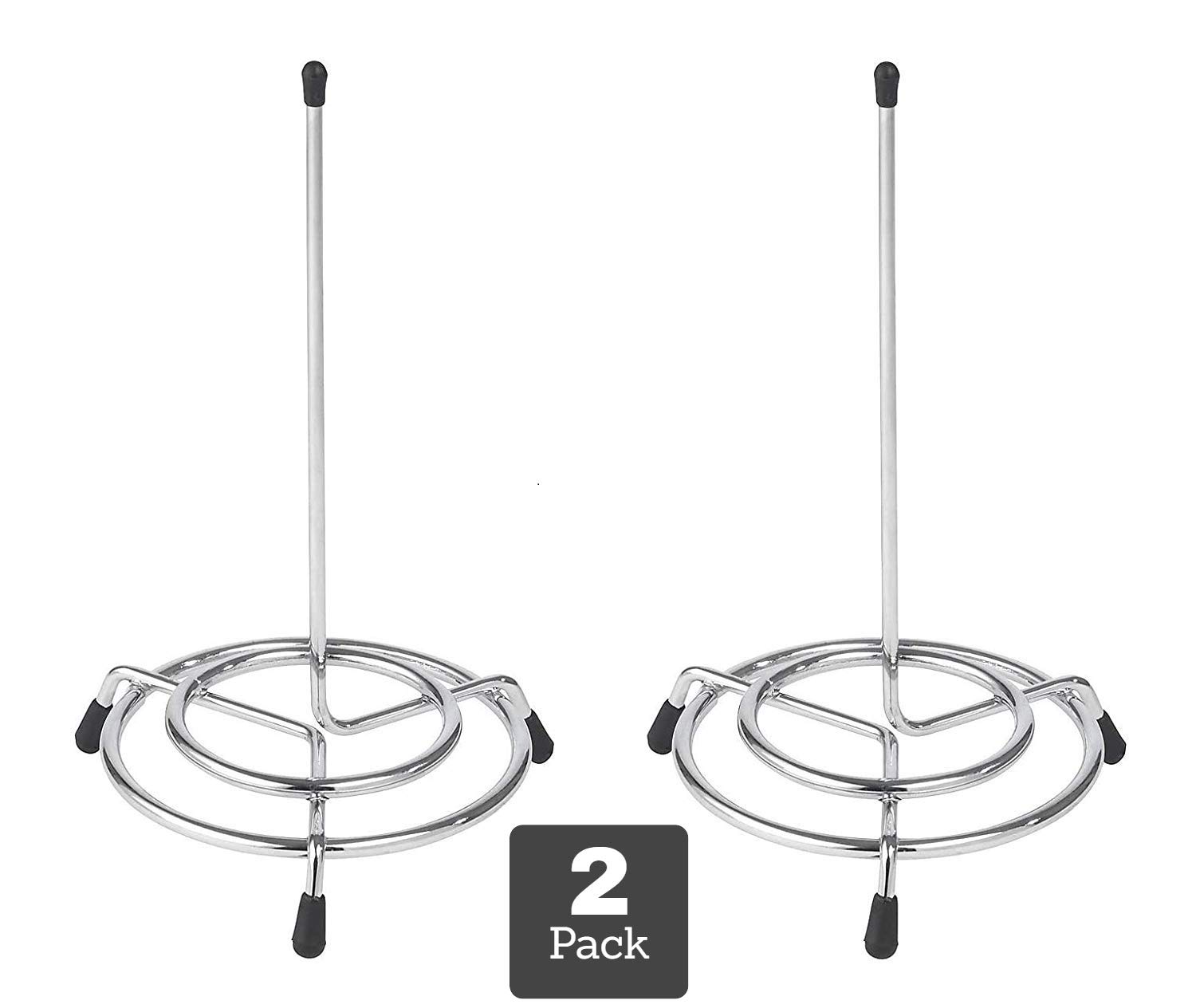 1InTheOffice Wire Receipt Spindle,Chrome Receipt Holder, 2 Pack" (Chrome)