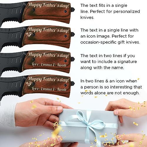 Grand Way Customized Pocket Knife - Personalized Gift for Men & Women Dad Birthday Presents Dads Father Husband Mens Gifts Him Anniversary Ideas 0207 PS