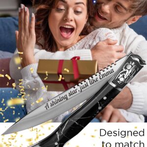 Personalized Pocket Knife - Ideal Father's & Mother's Day Gift - Custom Knives - Customized Gifts for Men - Unique Knife for Him & Her - Cool Engraved Present for Dad Husband Boyfriend - Best Gift for Birthday 806 PS 1