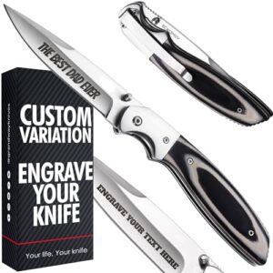 Grand Way Customized pocket Knife – Customized Gifts – Men’s Unique Knife for Him – Best Custom Knives – Cool Engraved Present for Husband Boyfriend – Gift for Birthday 04003 PS