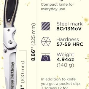 Grand Way Customized pocket Knife – Customized Gifts – Men’s Unique Knife for Him – Best Custom Knives – Cool Engraved Present for Husband Boyfriend – Gift for Birthday 04003 PS