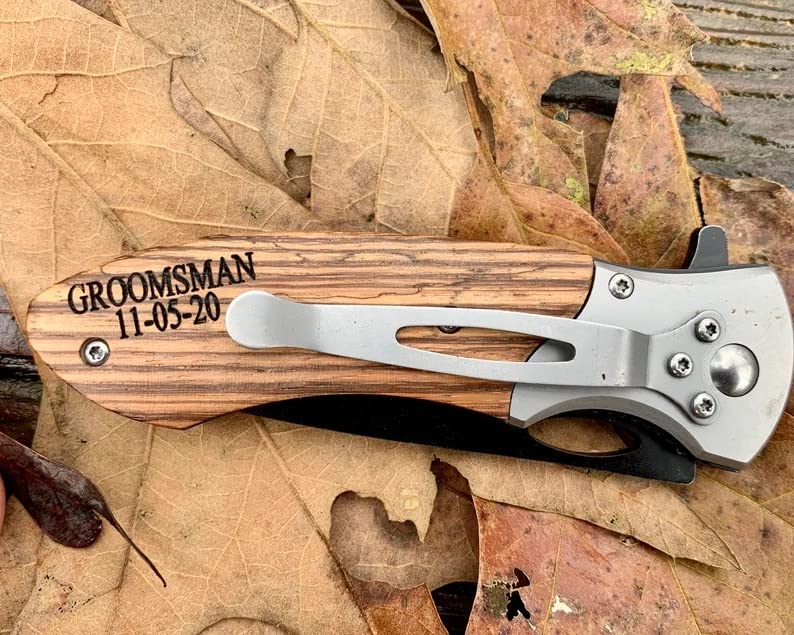 Personalized Pocket Knife for Men, Gifts for Men, Engraved Knife, Custom Pocket Knife, Folding Knife, Groomsmen Knives, Groomsman Gift, Knife for Groomsman