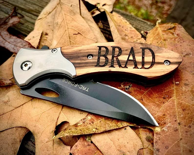 Personalized Pocket Knife for Men, Gifts for Men, Engraved Knife, Custom Pocket Knife, Folding Knife, Groomsmen Knives, Groomsman Gift, Knife for Groomsman