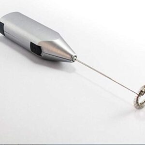 KPIBEST Milk Frother Silver Handheld Stainless Steel, Portable and Powerful Foam Maker for Coffee Egg