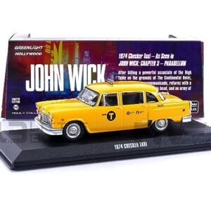 Greenlight 1:43 John Wick: Chapter 3 - Parabellum (2019) - 1974 Checker Motors Marathon A11 N.Y.C. Taxi #5L89 86607 [Shipping from Canada]