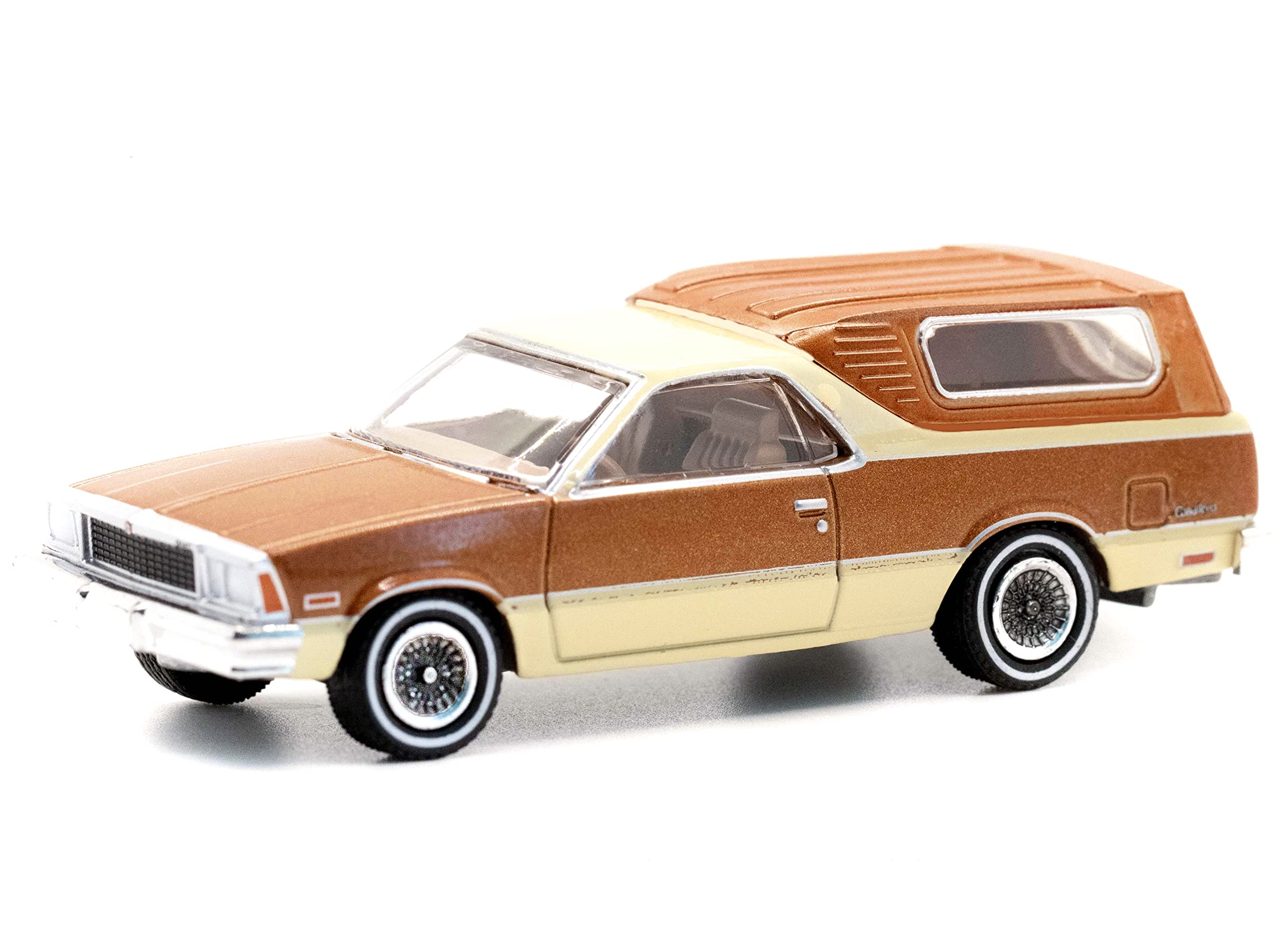 1978 Caballero Laredo with Camper Shell Brown Metallic and Cream Blue Collar Collection Series 10 1/64 Diecast Model Car by Greenlight 35220 C