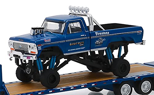 Greenlight 30054 Bigfoot #1 1974 F 250 Monster Truck on Gooseneck Trailer w/Replacement Tires (Hobby Exclusive) 1:64 Scale