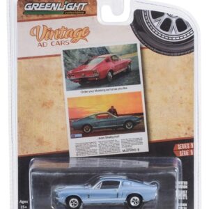 Greenlight 39130-C Vintage Ad Cars Series 9-1967 Shelby GT500 “Order Your Mustang As Hot As You Like…Even Shelby Hot!” 1/64 Scale