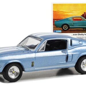 Greenlight 39130-C Vintage Ad Cars Series 9-1967 Shelby GT500 “Order Your Mustang As Hot As You Like…Even Shelby Hot!” 1/64 Scale