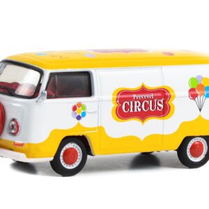 1971 Type 2 Panel Van Yellow and White with Red Interior Percevel Circus Norman Rockwell Series 5 1/64 Diecast Model Car by Greenlight 54080F