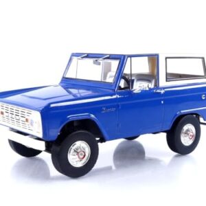 Greenlight 1966 Ford Bronco Blue with Cream Top 26th Annual Woodward Dream Cruise Featured Heritage Vehicle Artisan Collection 1/18 Diecast Model Car