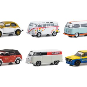 Club Vee V-Dub Set of 6 Pieces Series 17 1/64 Diecast Model Cars by Greenlight 36080SET