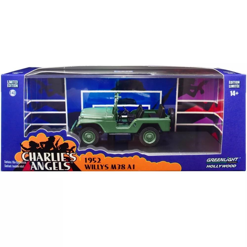 1952 Willys M38 A1 Matt Green Charlie's Angels (1976-1981) TV Series 1/43 Diecast Model Car by Greenlight 86606