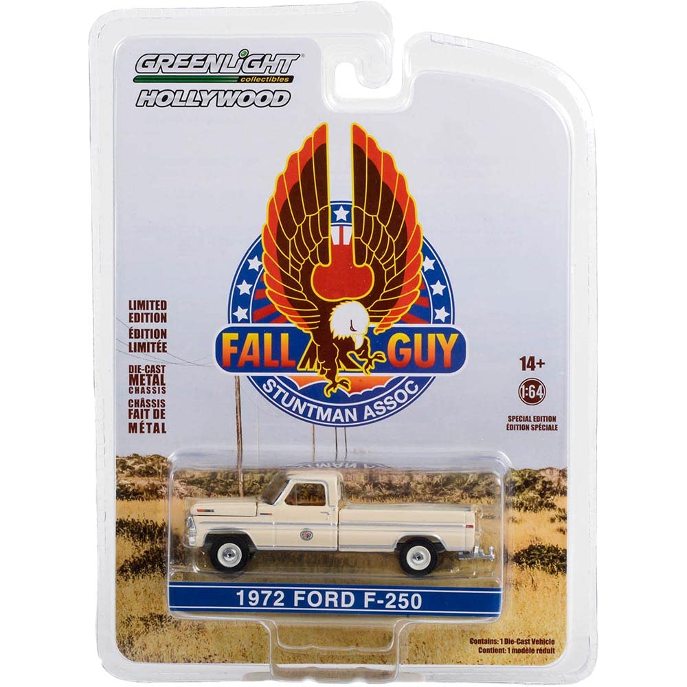 Greenlight Hollywood 44965-C Hollywood Special Edition - Fall Guy Stuntman Association - 1972 F 250 Camper Special 1:64 Scale