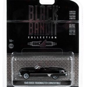 1949 Roadmaster Convertible Black Metallic Black Bandit Series 27 1/64 Diecast Model Car by Greenlight 28110 A