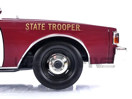 Greenlight 1987 Chevrolet Caprice Burgundy with Burgundy Interior Minnesota State Trooper Fargo (1996) Movie Artisan Collection 1/18 Diecast Model Car