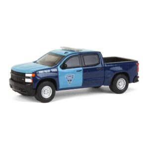 greenlight collectibles 1/64 2021 chevrolet silverado, massachusetts state police, hot pursuit series 42 43000-e