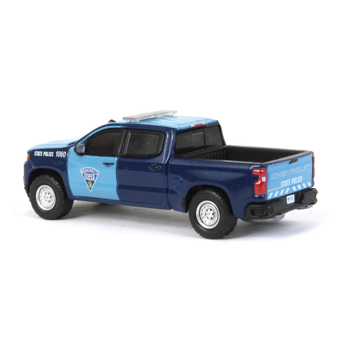 Greenlight Collectibles 1/64 2021 Chevrolet Silverado, Massachusetts State Police, Hot Pursuit Series 42 43000-E