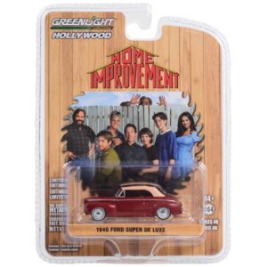 1946 Super De Luxe Convertible Dark Red with Beige Soft Top Home Improvement (1991-99) TV Series Hollywood Series Release 40 1/64 Diecast Model Car by Greenlight 62010C