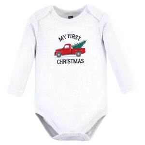 Hudson Baby Unisex Cotton Long-sleeve Bodysuits And Toddler T-Shirt Set, Christmas Tree, 3-6 Months US