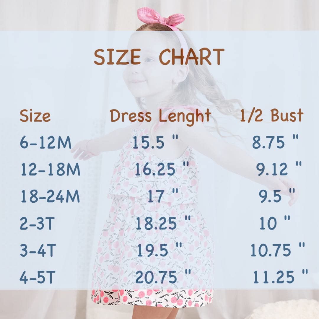 Sosomi Toddler Girls Dress Summer Clothes Sundress Butterfly Baby Girl Floral Green Dresses 18-24 Months