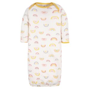 Gerber Unisex Baby Boy and Girls 4-Pack Sleeper Gown Gold 0-6 Months