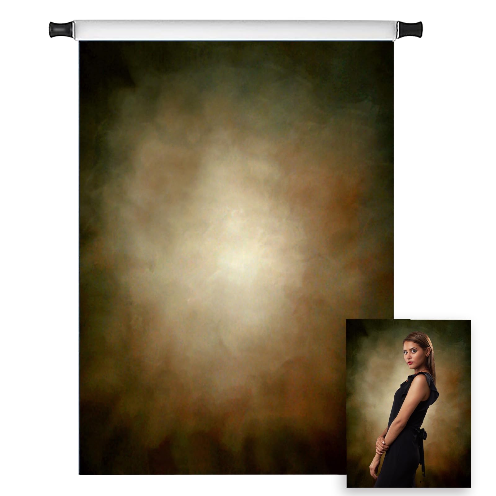 Kate Abstract Photography Backdrops Portrait Phoro Backdrops for Headshot Brown Portrait Photography Studio Props, 5x7ft