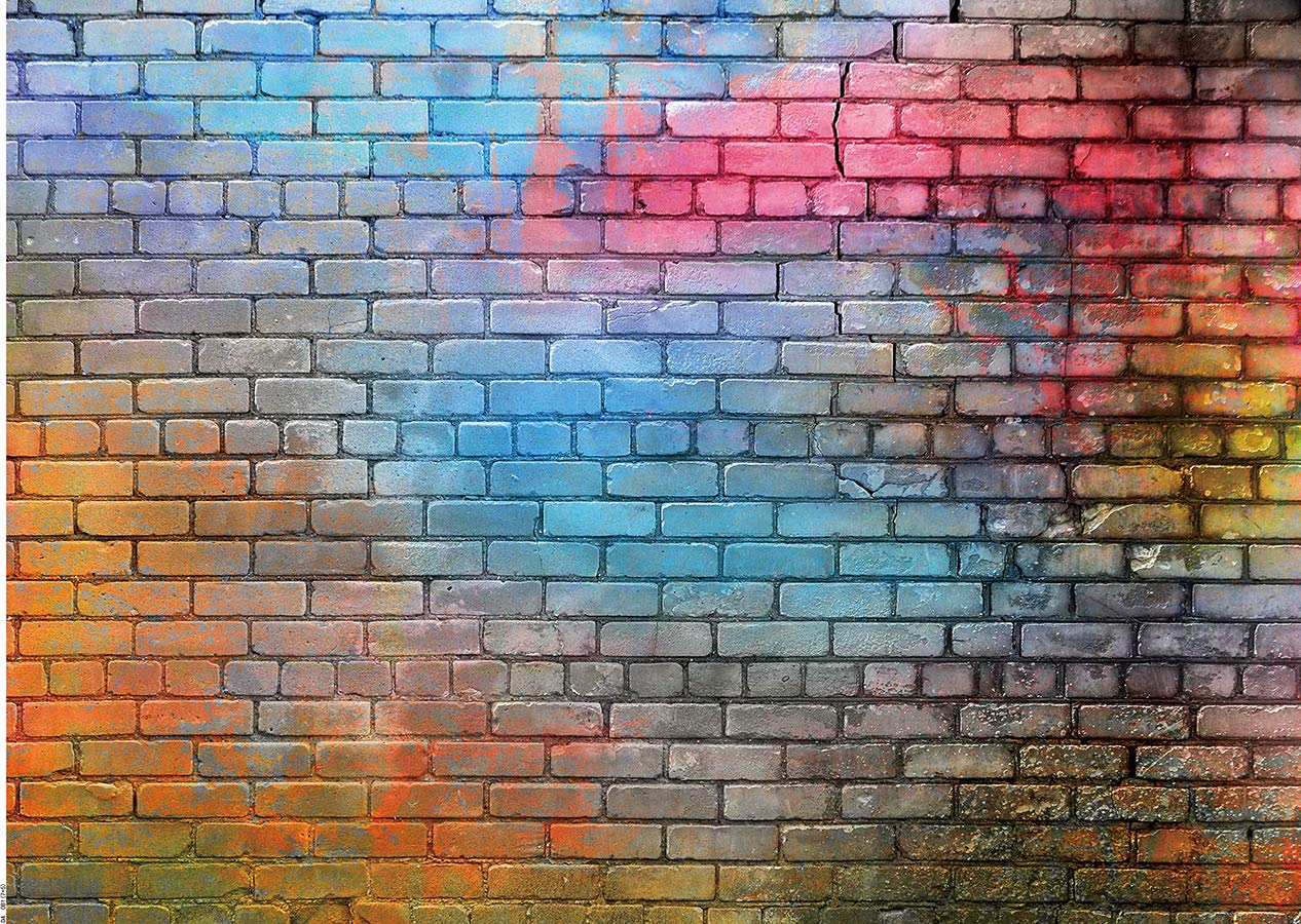 LTLYH 7x5ft Colorful Brick Wall Photo Backdrop Baby Birthday Wedding Party Photography Background Decor Studio Photo Booth A081…