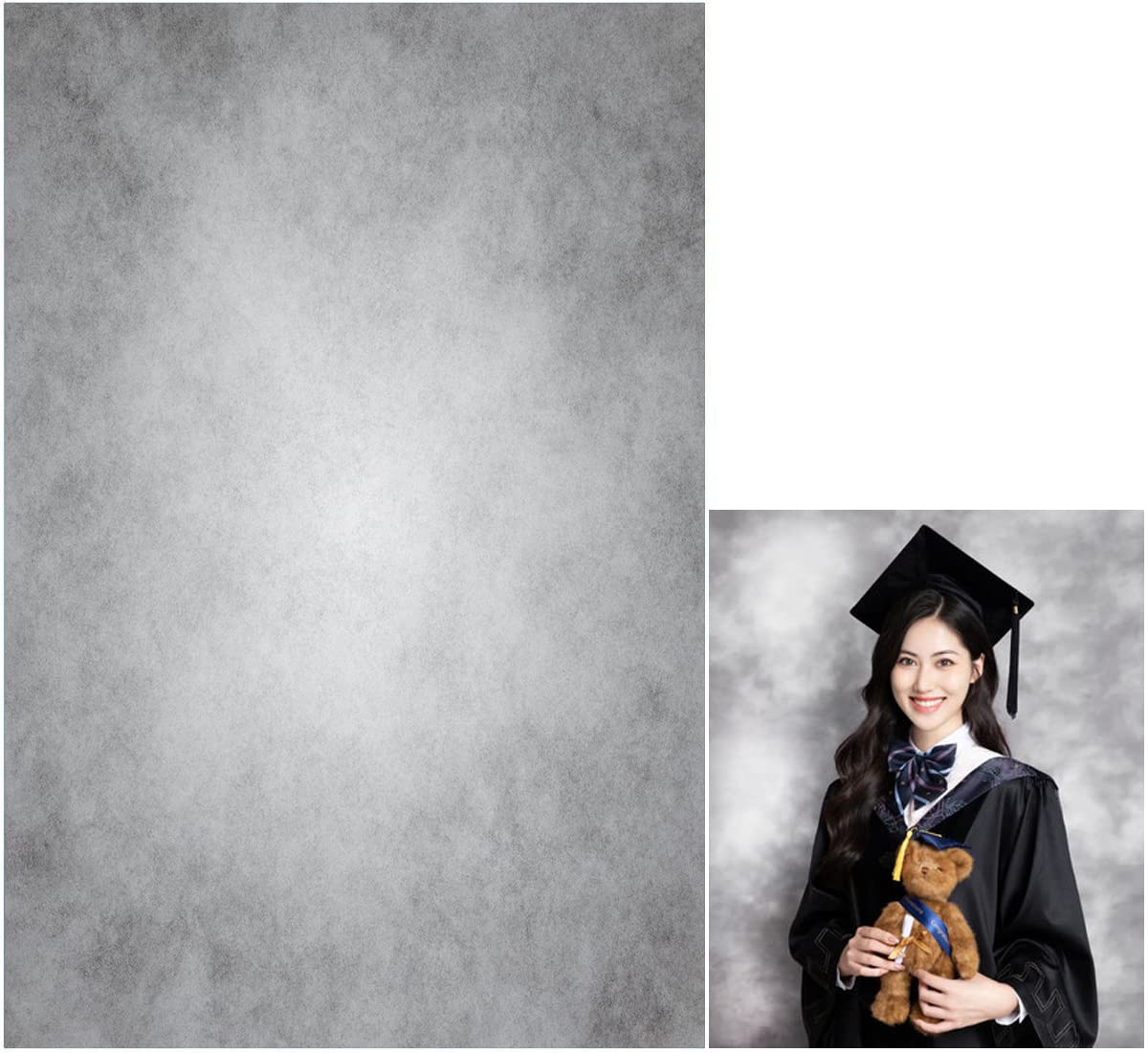 5x7ft Gray Abstract Photography Backdrops Grey Portrait Photo Studio Prop Background for Photographyer Ash Texture Backdrop for Party