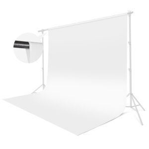 White Backdrop for Photoshoot, White Photo Backdrop Curtain, 10x10ft White Background for Photography, Double-Sided Polyester White Screen Backdrops for Party Picture Portrait Video Recording