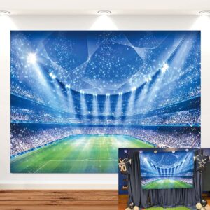 soccer field backdrop stadium soccer competition fans night spotlight background adults man boy birthday party football match wall decorations photo shoot props 8x6ft