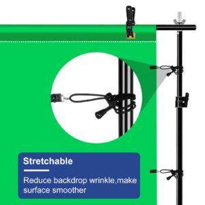 Small Green Screen Backdrops Photo Background for Photography, PULUZ 3.3ft×6.6ft Cloth Greenscreen Background Kit Washable Curtain with 4 Clamps for Photoshoot YouTube Video Recording