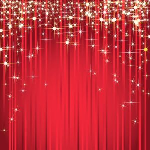 Sensfun 8x8ft Red Golden Starry Backdrop for Portrait Photography Glitter Gold Star Red Stripe Background Photobooth Banner Wedding Birthday Party Kids Newborn Photo Studio Props(WP019)