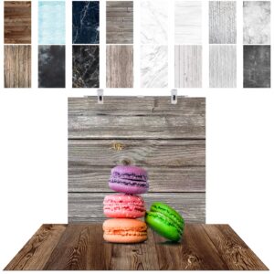 8pcs 16patterns 34x22 inch product food photography background paper, double sided marble/wood/cement texture pattern flat lay photo tabletop backdrops boards for jewelry cosmetics makeup props