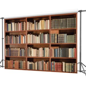 LYWYGG 7X5FT Bookshelf Backdrop Vintage Bookcase Magic Books Grunge Ancient Library Vinyl Photography Background Photo Studio Props CP-49