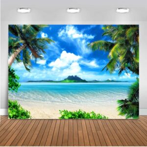 chaiya 7x5ft summer beach theme backdrop hawaii beach backdrop tropical luau summer background for aloha moana party decoration photo booth banner 104