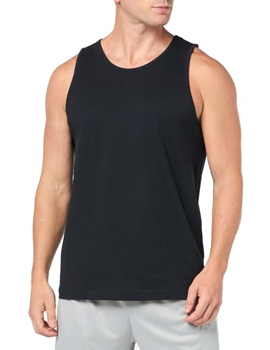 Amazon Essentials Men's Regular-Fit Tank Top, Black, Large