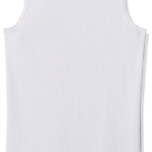 Nautica Men's 4 Pack Ribbed Cotton Tank, White, Medium