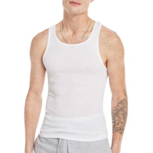 Hanes mens Comfortsoft Moisture Wicking Tagless Tank Undershirts - Multipacks undershirts, White 3-pack, XX-Large US