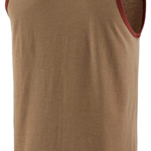 DESPLATO Men's Classic Slim Fit Breathable Active Workout Gym Muscle Sleeveless Shirts Tank Tops Khaki/Rusty XL