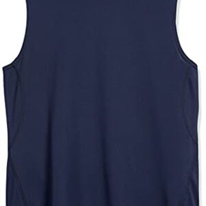 Amazon Essentials Men's Tech Stretch Muscle Shirt, Navy, Large