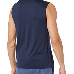 Amazon Essentials Men's Tech Stretch Muscle Shirt, Navy, Large